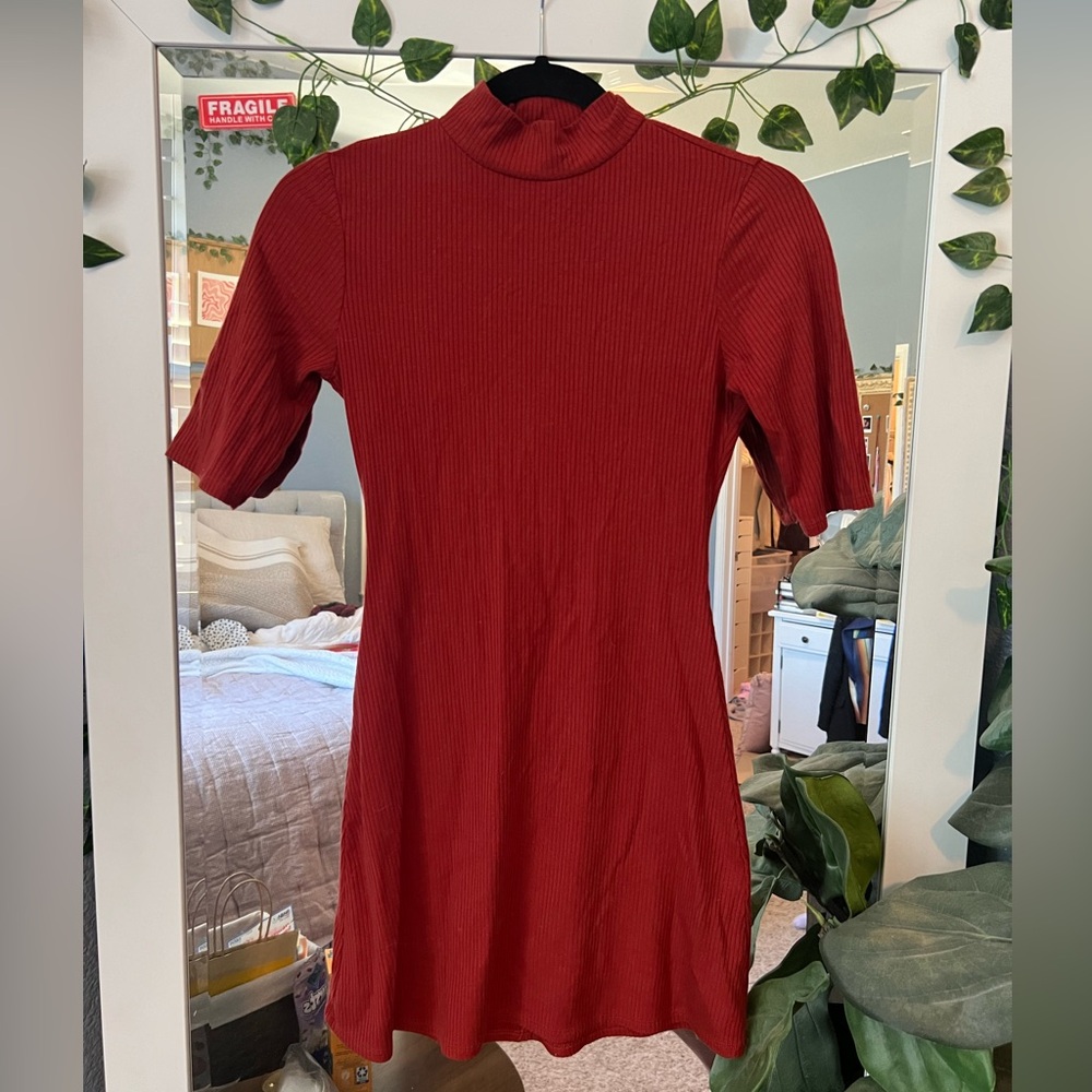 Reformation mock-neck mini dress